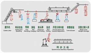 高生产率绵羊/山羊胴体加工手动输送 (管轨、双轨、平轨) 羊肉屠宰机 - Product Image 5