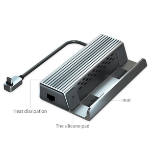 2023ใหม่อุปกรณ์เสริมดาดฟ้าอบไอน้ำ6-in-1อะแดปเตอร์สายเคเบิล USB-C Type C HUB ตัวสลับขาตั้งทีวีแท่นวางโปรเจคเตอร์ - Product Image 6