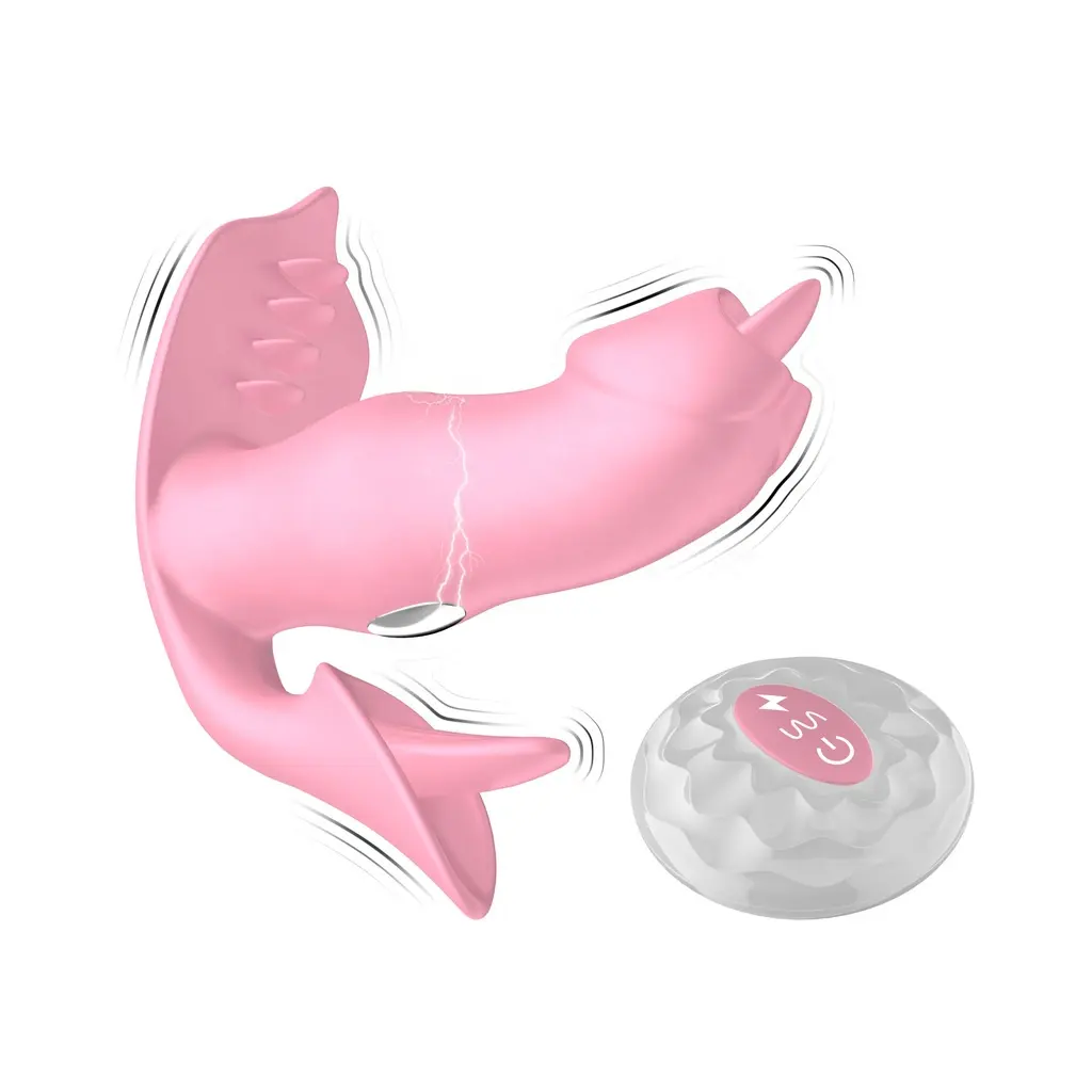 Getaran elektrik dapat dipakai 3 IN 1 Vibrator penghisap jilat bergetar Anal Vagina klitoris Stimulator Oral lidah klitoris mainan seks