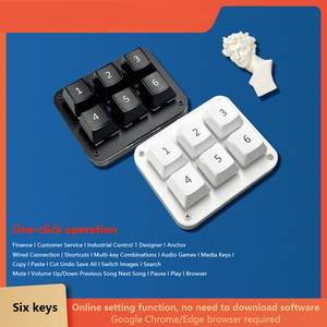 Six-button Mini Mechanical <strong>Keyboard</strong> <strong>Custom</strong> Drive-free Copy-paste Type-C <strong>Keyboard</strong> Module <strong>Custom</strong> Mechanical <strong>Keyboard</strong>