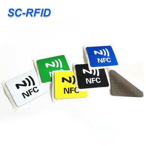 13.56MHz CMYKロール印刷アクセス制御RFIDラベルステッカータグ25mm Dia PET 213/215/216ウェットインレイ213アクセス用透明 - Product Image 6
