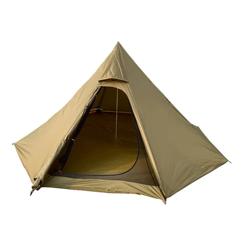 Draagbare Waterdichte Camping Wandelen 3-4P Tipi Tent Met Fornuis Jack