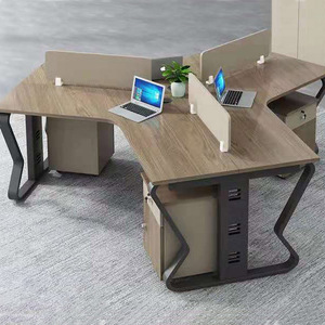 Mesa de oficina ejecutiva de madera de acero modular moderna, organizador de oficina, cubículo, ordenador, estación de trabajo, escritorio modular - Product Image 5