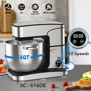 Thương mại 16L điện đứng máy trộn thực phẩm hiển thị kỹ thuật số thiết bị nhà bếp với bột móc để trộn bột bột bánh pizza batters - Product Image 5