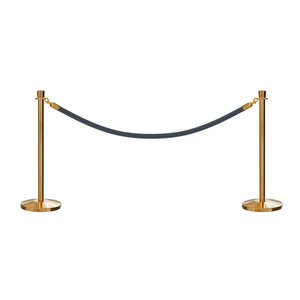 Cổ Điển Vương Miện Bài Hàng Đợi Dây Thép <span class=keywords><strong>Stanchion</strong></span> Vòng Kim Loại Rắn Đứng Đầu Dây Rào Cản - Product Image 3