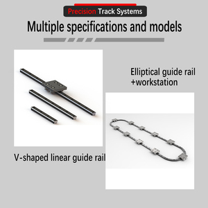 Precio competitivo Carril de guía lineal en forma de V Sistema de guía lineal curvo R100 R200 R250 R300 Carril de arco de 25 44 76mm
