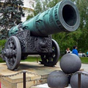 大きなキャノン像アンティーク兵器ブロンズ彫刻