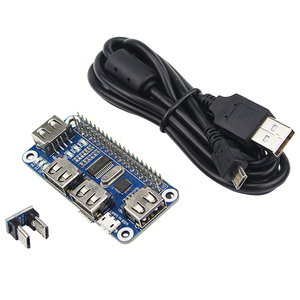 4 Anschlüsse USB HUB HAT für Raspberry Pi 3/2/Zero W Extension Board USB zu UART für serielles Debugging Kompatibel mit USB2.0/1