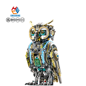 Mj 13094 khối xây dựng thiết lập giáo dục nhựa moc cơ khí steampunk cú cho đồ chơi Quà Tặng 1296pcs hai bên đèn - Product Image 1