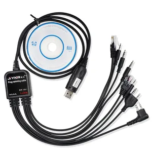 8 in 1 USB <strong>Programming</strong> Cable for Baofeng for Kenwood for TYT QYT <strong>Wouxun</strong> for Motorola Yaesu for Icom With CD Driver - Product Image 2
