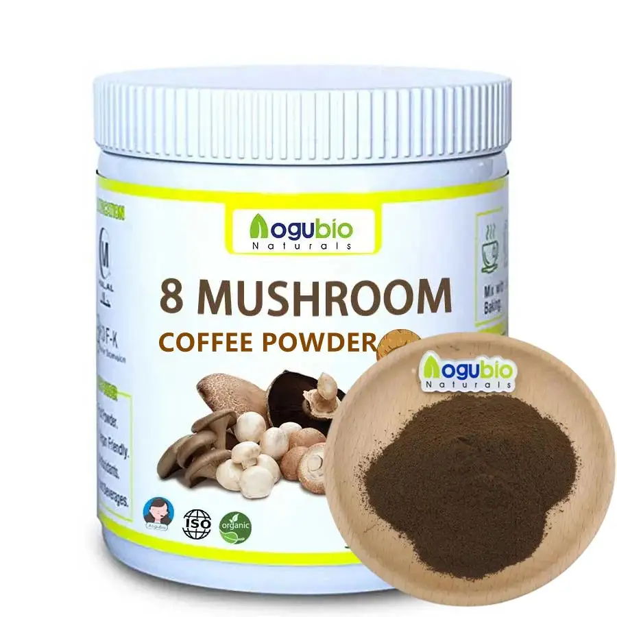 Crinière de lion instantanée de marque privée boit du café aux champignons avec 7 superaliments en poudre de café aux champignons