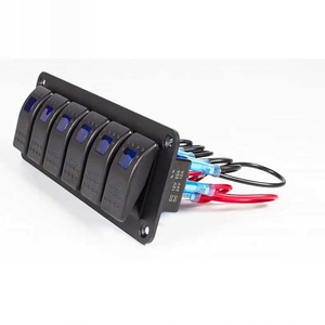 Araba RV yat deniz için modifiye 12-24V5 otomatik anahtarları 5-Position tekne anahtarı kombinasyonu paneli kolay anahtarı kontrolü - Product Image 1