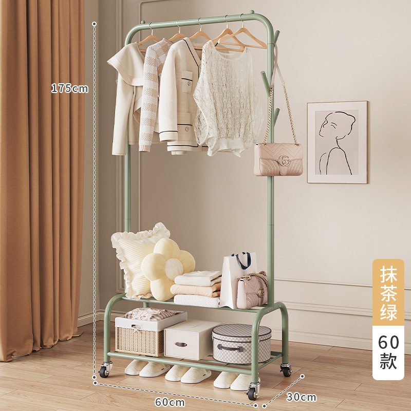 ราวแขวนเสื้อผ้าสีเขียวมัทฉะ ขนาด 60 นิ้ว