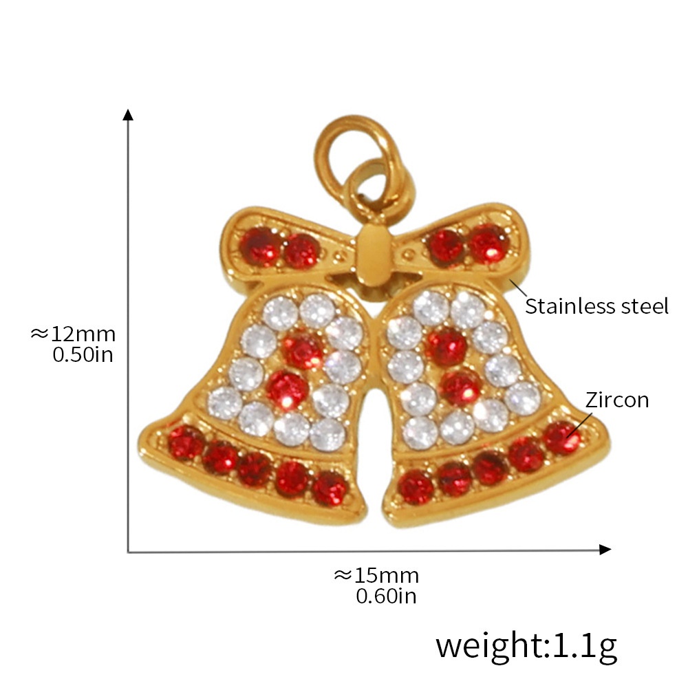 Golden Christmas Bell Pendant