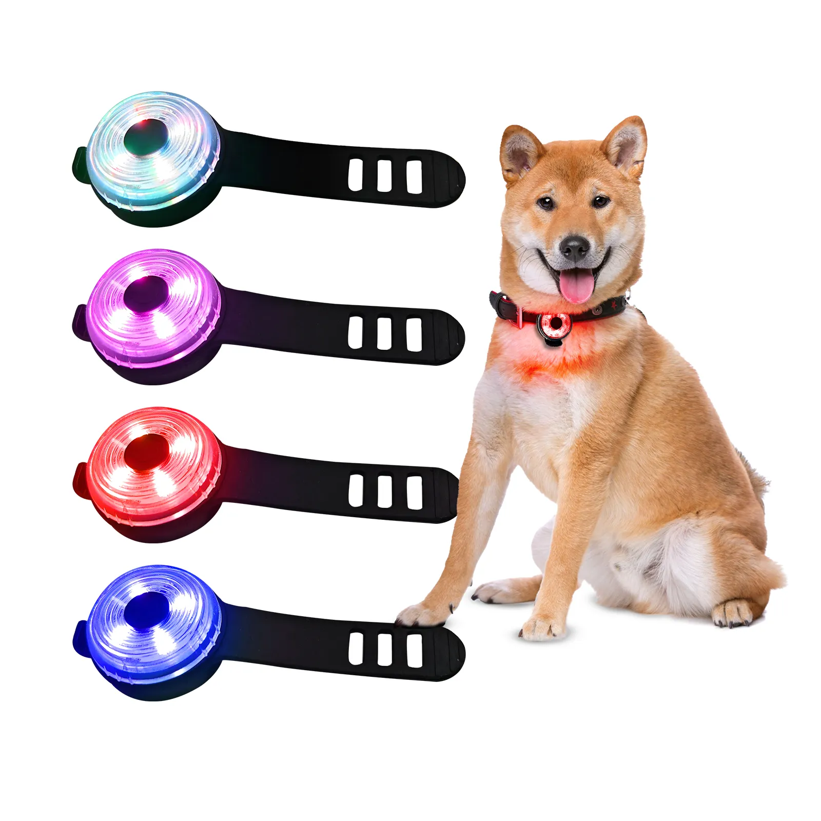 Umione Nieuwe Producten Voor Dierbenodigdheden Hondenaccessoires Led-Licht Hondenhalsband Voor Huisdier Veiligheidslabel Hanger Hondenlamp