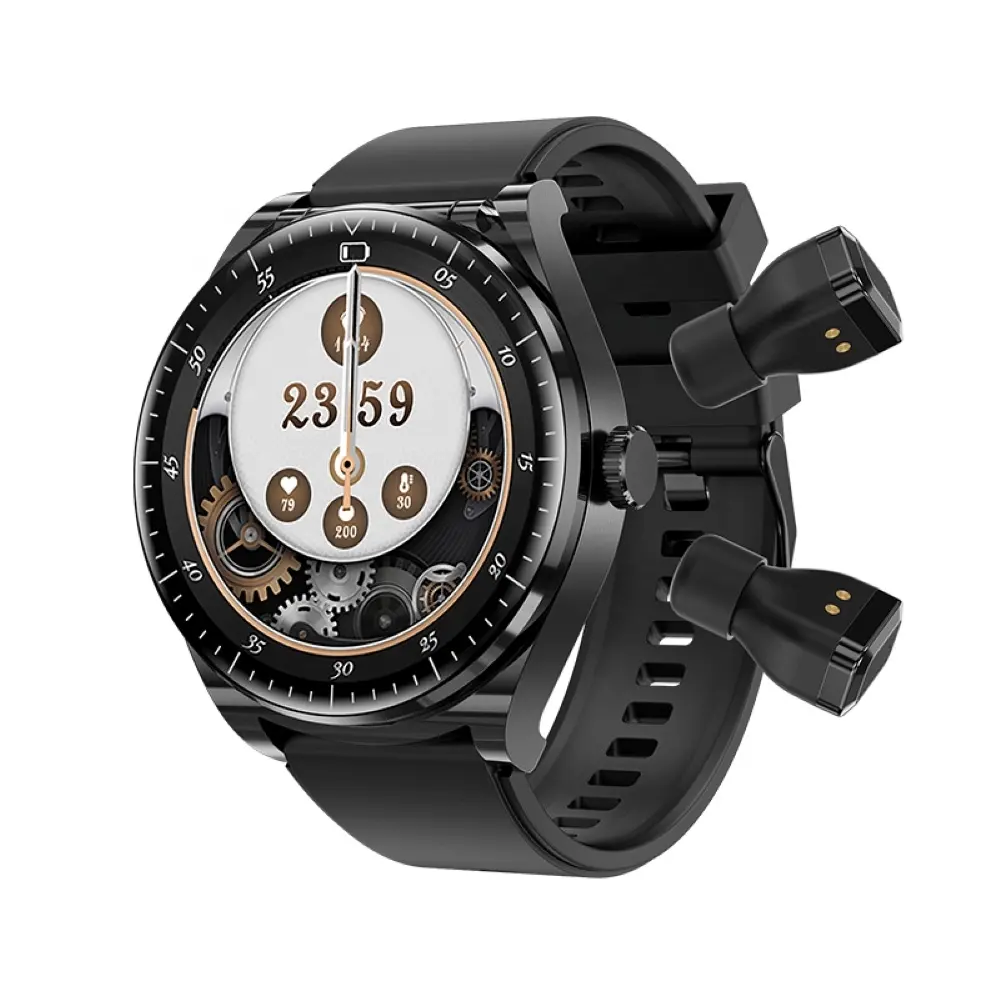 Ultra Chipset Herren sport smart watch 300 mAh lcd bildschirm 2 en 1 Metallkarosserie Herren NFC Zahlung große intelligente Uhr
