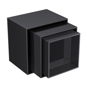 Đen Acrylic <span class=keywords><strong>Cube</strong></span> hiển thị làm tổ bảng với rỗng dưới Đứng tự chọn thực phẩm bảng cho khách sạn & nhà hàng nhà máy cung cấp - Product Image 5