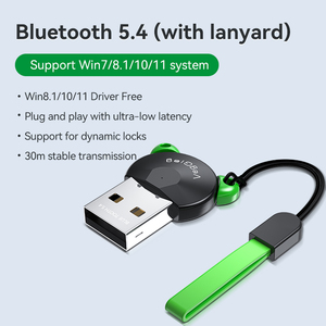 VegGiegミニワイヤレスコンピューターBluetoothアダプターUSBBluetooth5.4VポータブルUSBBluetoothアダプタードライバーPCラップトップ用無料 - Product Image 2