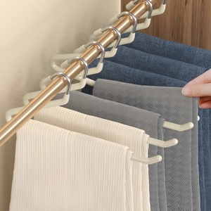 PVC-tráng kim loại quần quần móc bóng tủ quần áo lưu trữ nhà gọn gàng cho quần áo đơn Tier giặt móc áo - Product Image 4