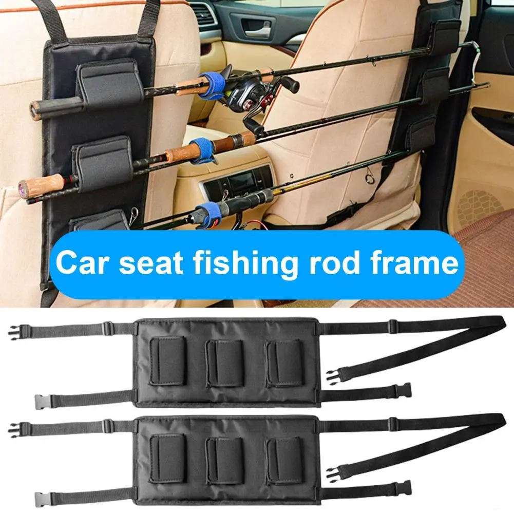 Car Fishing Rod Racks Fastener Tape Braided Belt Car Seat Fishing Rod Holders for Angling Car Seat Elastic Straps