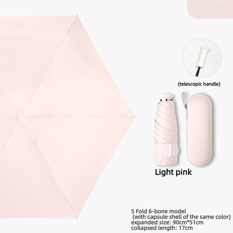 Retractable Handle Light Pink +Capsule Shell