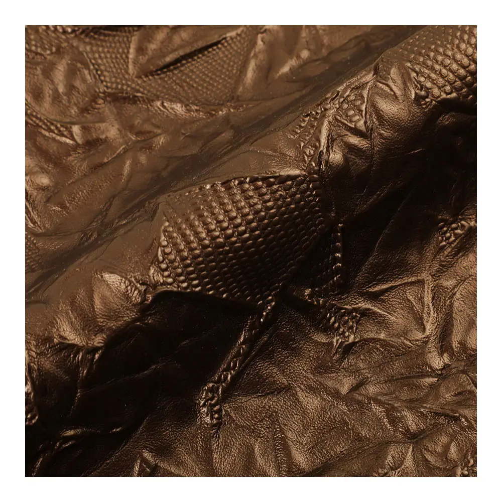 Wholesale Luxurious Wrinkled Surface Waterproof Pu Pvc Coated Polyester Fabric For Pillow Case Synthetic Leather