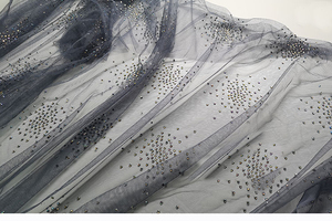 Nova Faísca de Cristal AB Strass Hotfix Malha Pano Para Acessórios de Vestuário Vestidos, rede de malha de strass de 130cm, tecido de pano