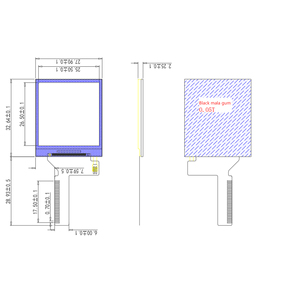 TN interfaccia MCU seriale a 4 linee modulo LCD RGB 1.44x128 da 128 pollici - Product Image 6