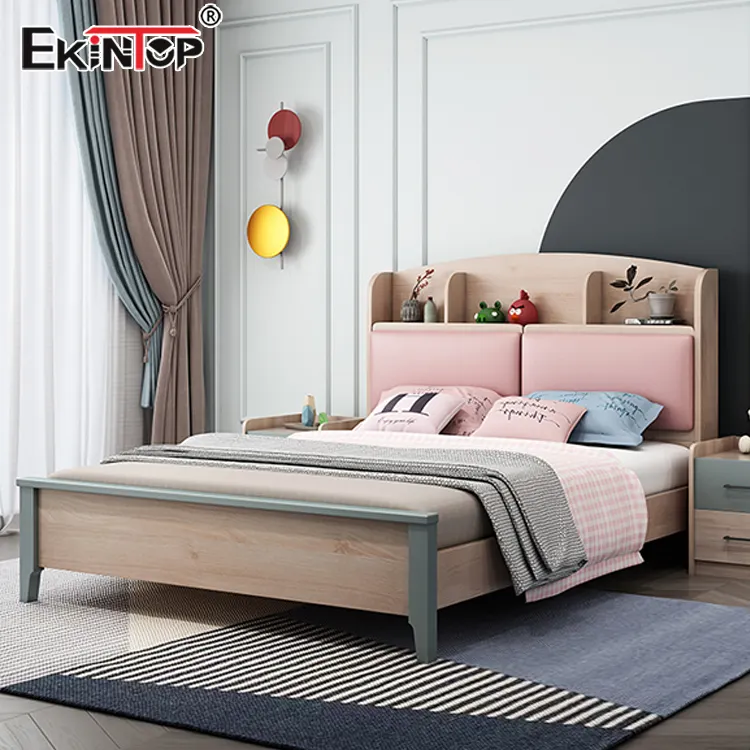 Ekintop-muebles para niños, cama de princesa, marcos de cama individual