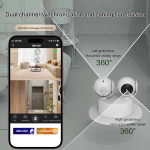 2025 Kinder kamera Interieur Dual Small CCTV Nanny 360 Cam Doppel objektiv Ptz Überwachungs kamera Wifi 360 Indoor Ptz Tracking CCTV-Kamera