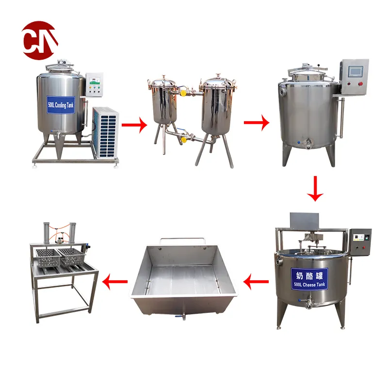 Linha de processamento de queijo/Leite Pasteurizado/Equipamento Pasteurizador de Leite