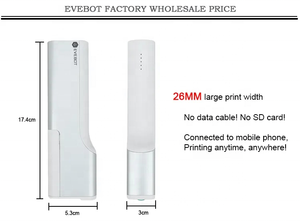 Evebot Semi-automatic New <strong>Style</strong> Barcode QR <strong>Code</strong> Printer Printpen Software Driver Digital Handheld Printer - Product Image 5