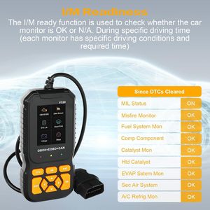 Escáner V520 OBD2-Lector de código de coche de 10 idiomas, 35K + códigos de falla, datos en vivo, herramienta de diagnóstico de pantalla a color de 2,8'' - Product Image 3