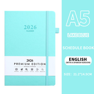 A5 PU Hard Cover <strong>Notebook</strong> Elastic Band Pen Holder Waist Seal <strong>Index</strong> Schedule Planner Journal Enterprise Customization - Product Image 6