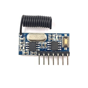 RF 433 mhz Transmitter 4 Button Remote Control and <strong>Receiver</strong> Circuit Module Kit Fixed Ev1527 Decoding Learning Code With Antenna