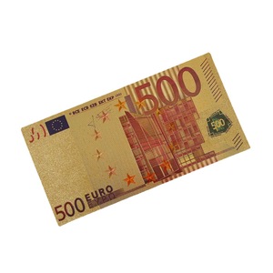 定制金箔纪念钞7件套欧元道具收藏纪念币
