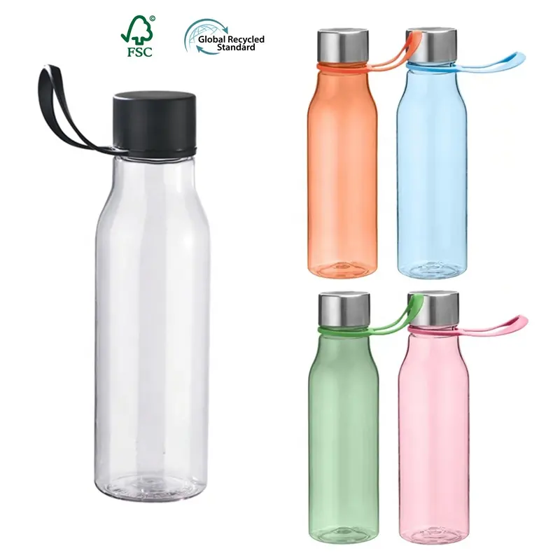 Botellas de agua de plástico con asa, productos más vendidos, 2022 promocional, jarra para beber, motivacional, 700ml, reciclada, sin bpa