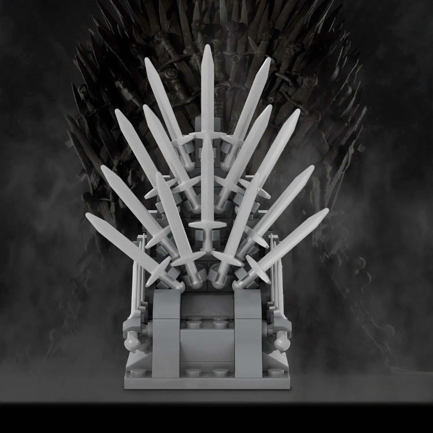 MOC1063 Creative Series Game of Thron Iron Throne with John Snow Action Model Building Blocks Sets For Kids Model Puzzle Toys