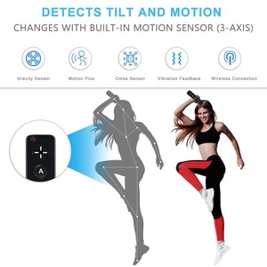 รีโมทเกม Nintendo Wii ไร้สายพร้อมเซ็นเซอร์ตรวจจับการเคลื่อนไหวในตัวและการสั่นสะเทือนมอเตอร์ควบคุมวิดีโอเกม - Product Image 5