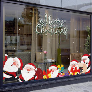 Tùy Chỉnh Trung Tâm Mua Sắm Kính Decals Năm Mới Giáng Sinh Hiển thị Cửa Sổ Sticker Vinyl Kỳ Nghỉ Rõ Ràng Frosted Bông Tuyết Nhà Trường Cửa Hàng - Product Image 2