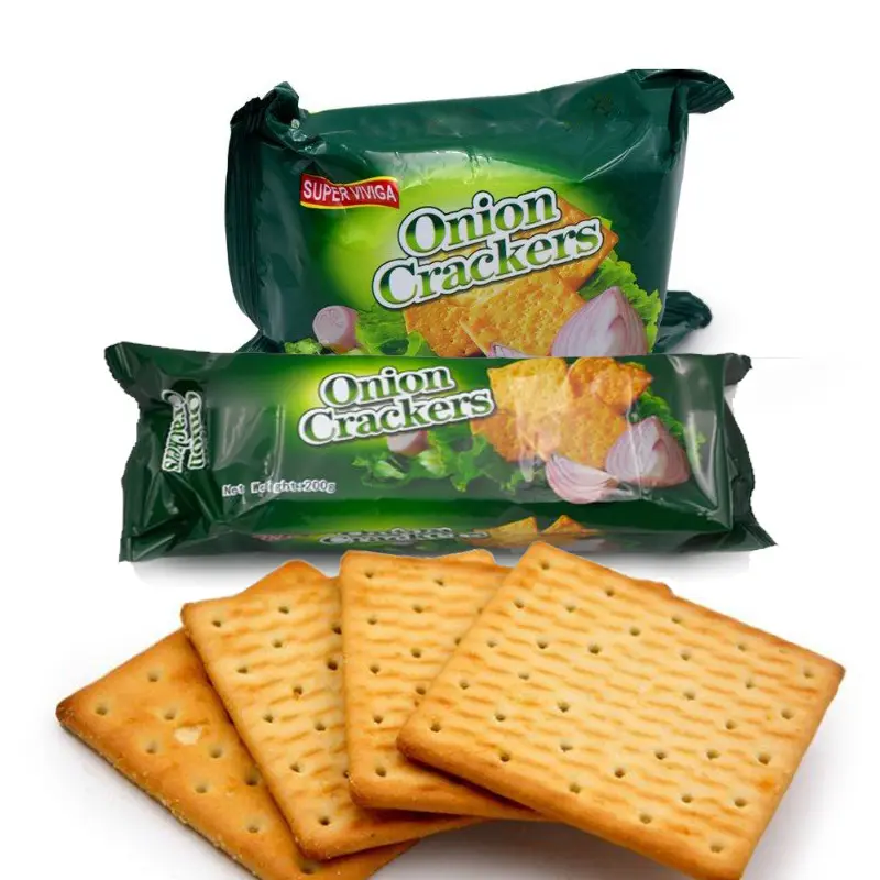 Ui Cracker Biscuit Gezonde Voeding Groene Groente Cracker Koekjes En Koekjes