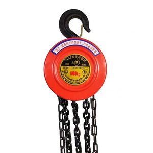 HSZ型手动环链葫芦，G80钢1 2.5米至5吨容量小圆链块，用于提升 - Product Image 1