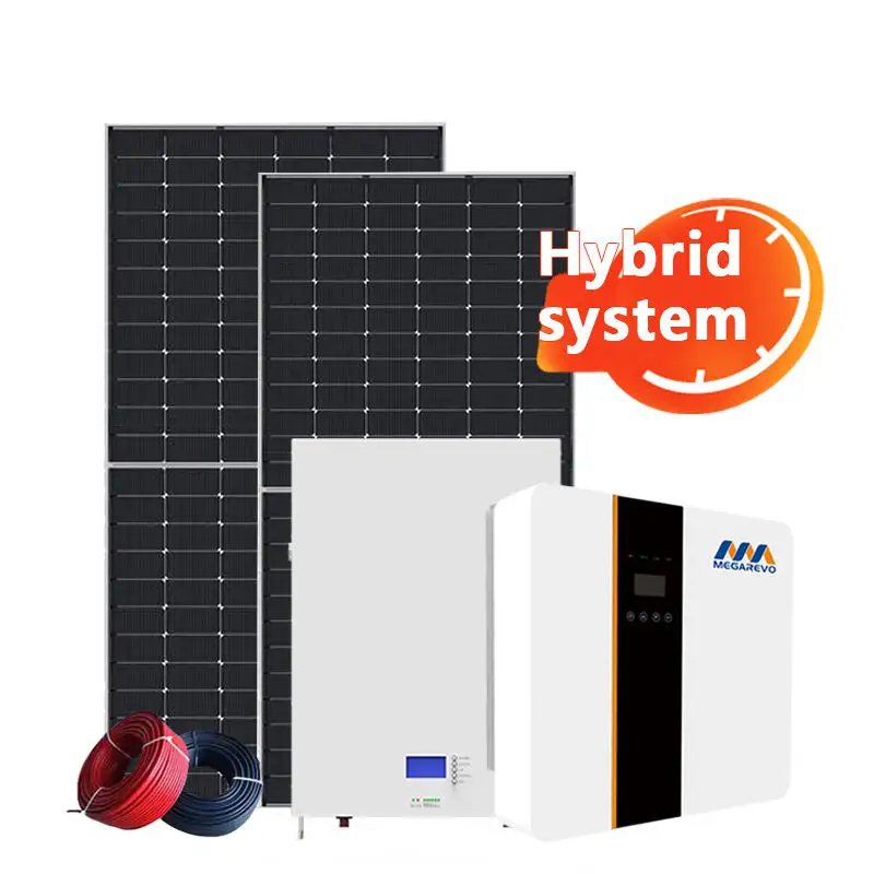 5kw 10kw 20kw 30kw güneş ev sistemi pv paneli 10kw rüzgar güneş hibrid sistemi kapalı set