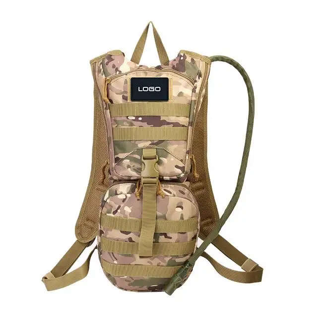 Mochila camuflada de fábrica para ciclismo, ao ar livre, para caminhadas, à prova d' água, tática, com bexiga de água de 2l