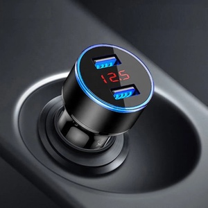 通用QC 3.0汽车双USB 5v汽车发光二极管显示手机汽车迷你快速充电所有类型充电器电源适配器 - Product Image 3