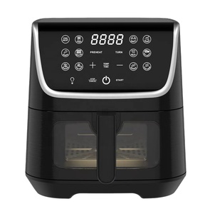 2023 4.5L-9L friggitrice ad aria digitale di grande capacità di nuovo design senza friggitrice ad aria visibile in acciaio inossidabile ad olio con finestra - Product Image 4