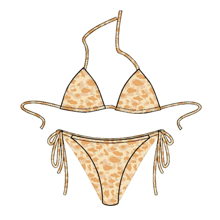 Nuovo Design personalizzato da donna set Bikini Sexy da donna set Bikini da donna 2 pezzi abbigliamento da spiaggia e costumi da bagno