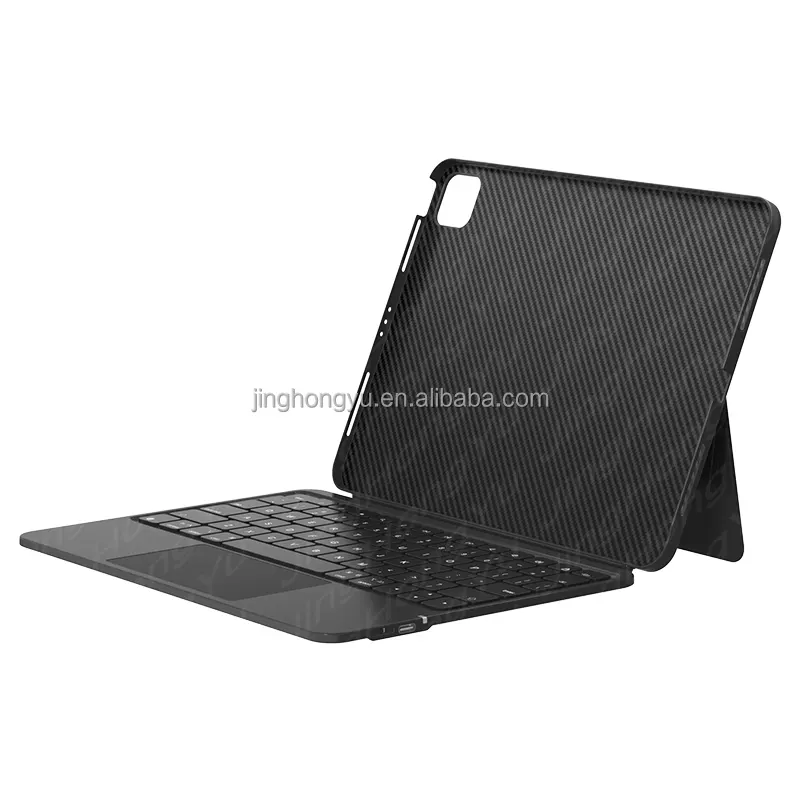 Casing Tablet lampu latar seluler nirkabel, casing Keyboard ajaib untuk Ipad Pro Air 4 5 10.9 11 inci dengan bantalan sentuh Rgb Backlit