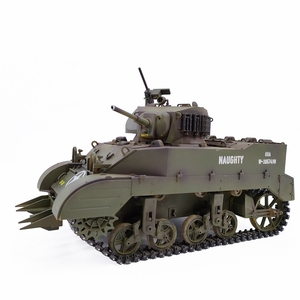 2024 COOLBANK G2080RCタンク1/16スケール2.4ghz U.S. M5A1スチュアートライトタンクモデルサウンドとライト付きリモートコントロールタンク - Product Image 3