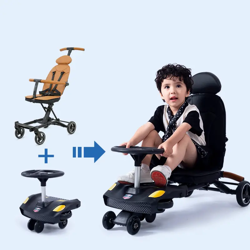 赤ちゃんのスライディングアーティファクトは横になることができます軽い折りたたみ式ツイスターカー大きな子供多機能四輪トロリーを座ることができます